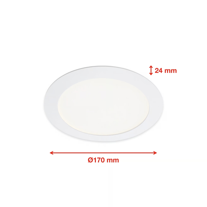 Telefunken 309406TF - LED RGBW Dimmable Recessed Downlight FRAME LED/12W/230V 2700-6500K Wi-Fi Tuya White