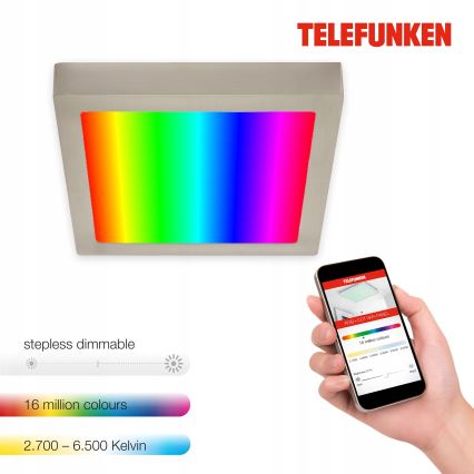 Telefunken 309602TF - LED RGBW Dimmable ceiling light LED/18W/230V 2700-6500K Wi-Fi Tuya