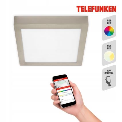Telefunken 309602TF - LED RGBW Dimmable ceiling light LED/18W/230V 2700-6500K Wi-Fi Tuya
