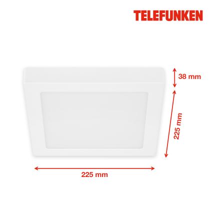 Telefunken 309606TF - LED RGBW Dimmable ceiling light LED/18W/230V 2700-6500K Wi-Fi Tuya