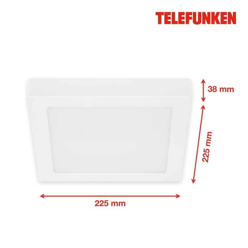 Telefunken 309606TF - LED RGBW Dimmable ceiling light LED/18W/230V 2700-6500K Wi-Fi Tuya