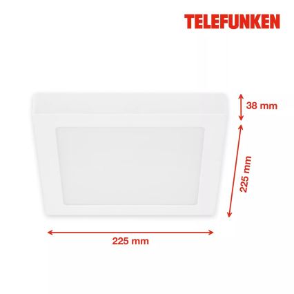 Telefunken 309706TF - LED RGB Dimmable ceiling light LED/23W/230V 2700-6500K Wi-Fi Tuya white