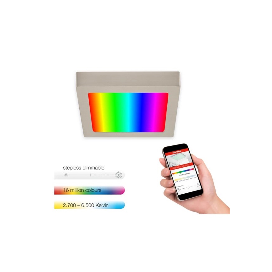 Telefunken 311002TF - LED RGBW Dimmable ceiling light LED/12W/230V 2700-6500K Wi-Fi Tuya