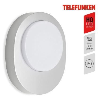 Telefunken 312004TF - LED Outdoor wall light LED/8W/230V IP44 silver