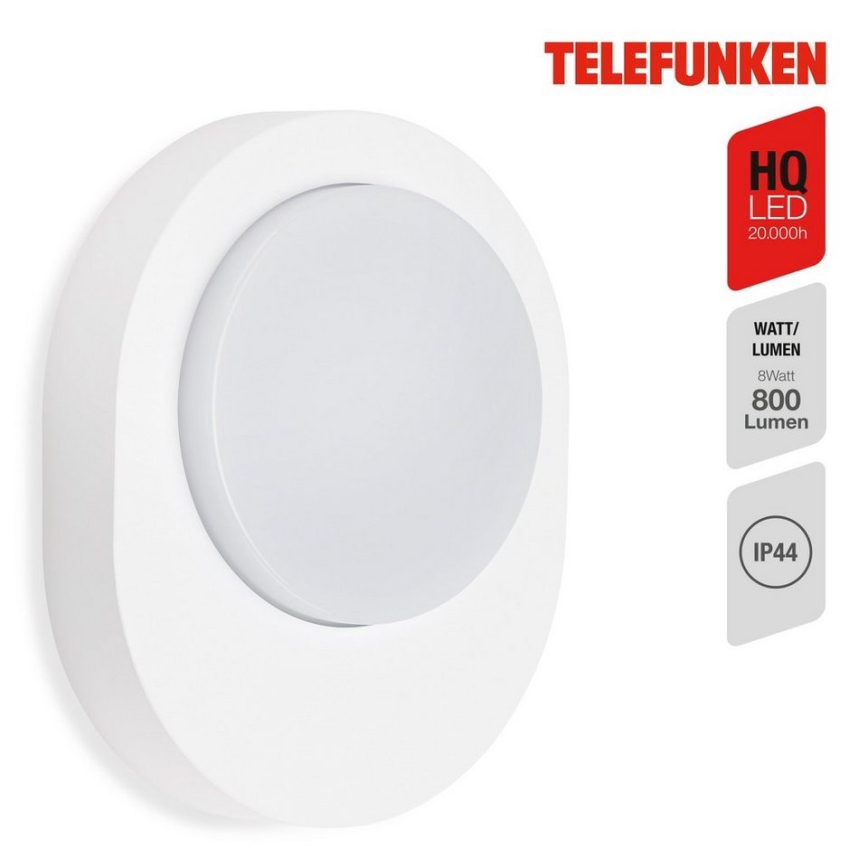 Telefunken 312006TF - LED Outdoor wall light LED/8W/230V IP44 white