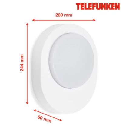Telefunken 312006TF - LED Outdoor wall light LED/8W/230V IP44 white