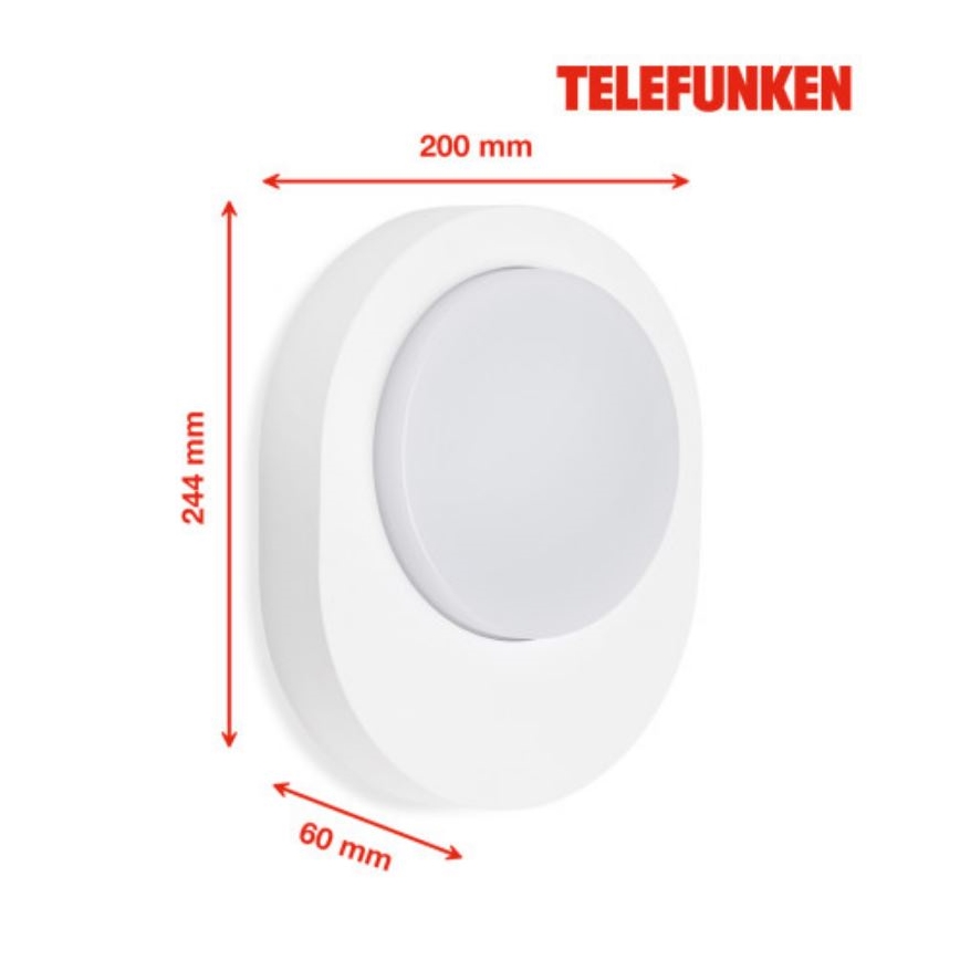 Telefunken 312006TF - LED Outdoor wall light LED/8W/230V IP44 white