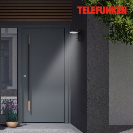 Telefunken 312505TF-LED Outdoor wall light with a sensor LED/10W/230V IP44 black