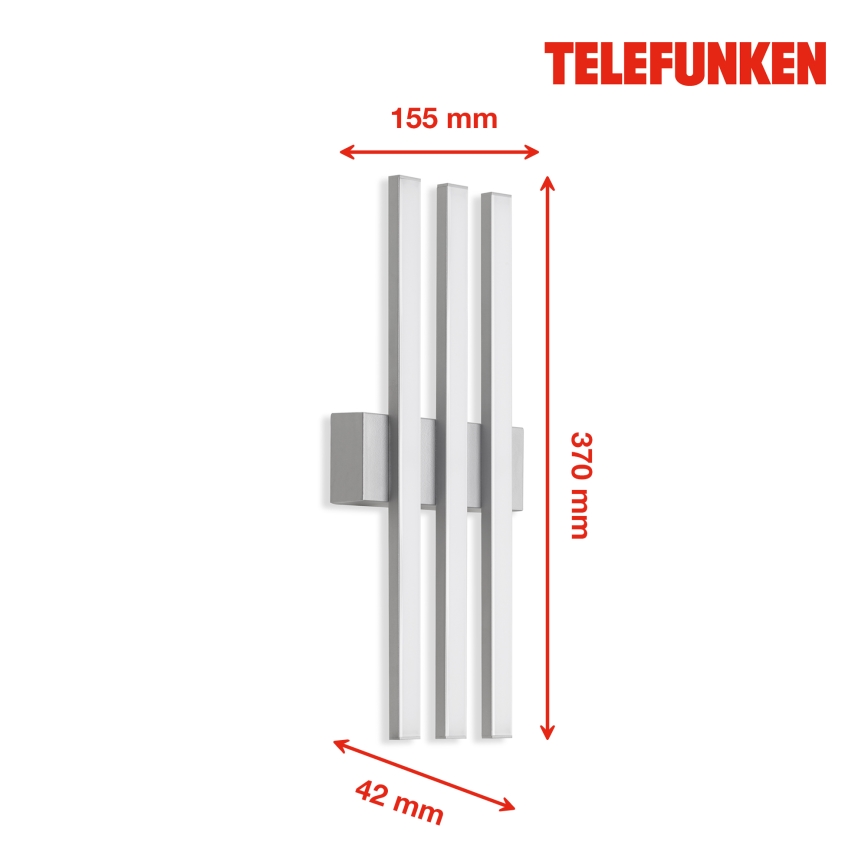 Telefunken 313104TF - LED Outdoor wall light 3xLED/4W/230V IP44
