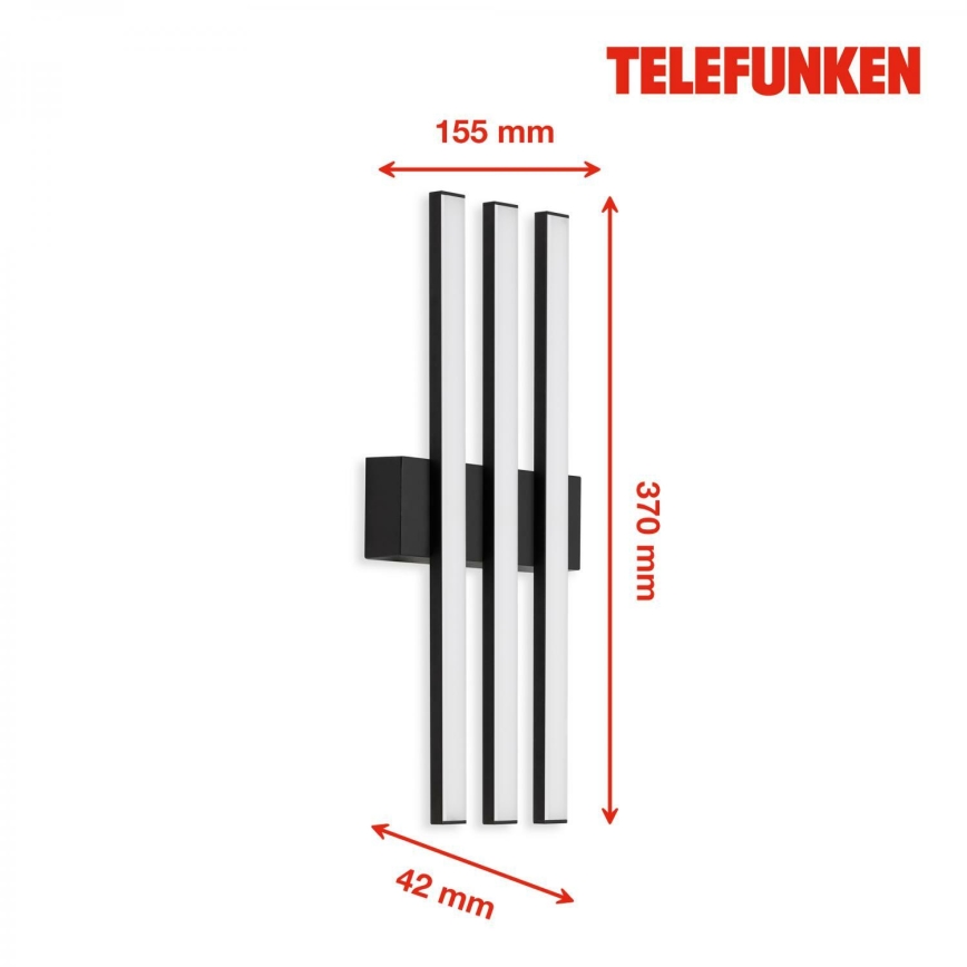 Telefunken 313105TF - LED Outdoor wall light 3xLED/4W/230V IP44