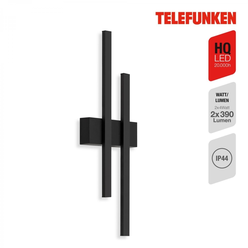 Telefunken 313205TF - LED Outdoor wall light 2xLED/4W/230V 4000K IP44