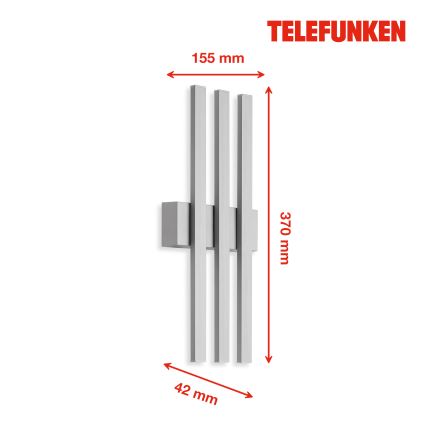 Telefunken 313304TF - LED Outdoor wall light 3xLED/4W/230V IP44