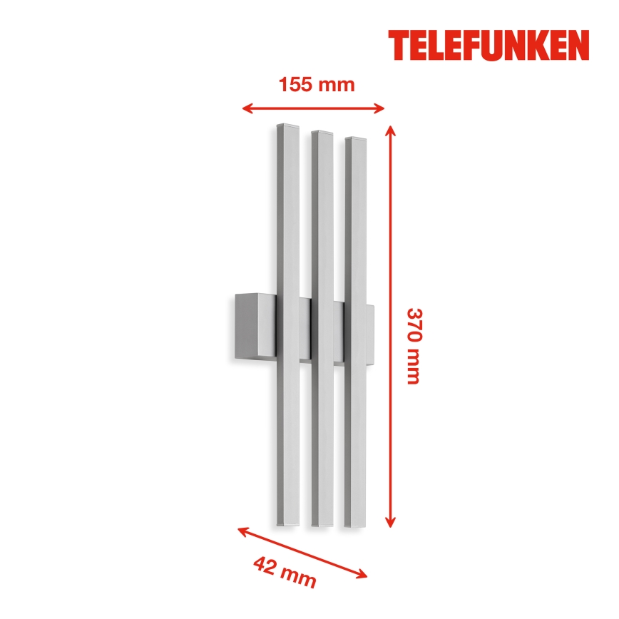 Telefunken 313304TF - LED Outdoor wall light 3xLED/4W/230V IP44
