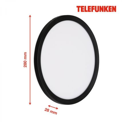 Telefunken 313405TF - LED Outdoor Wall Light LED/15W/230V IP44 Black