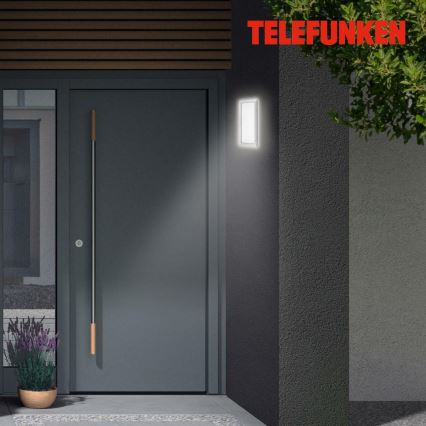 Telefunken 313604TF - LED Outdoor wall light LED/16W/230V IP44 silver