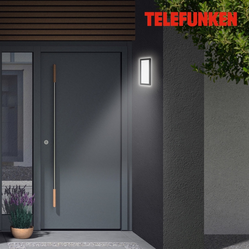 Telefunken 313605TF - LED Outdoor wall light LED/16W/230V IP44 black