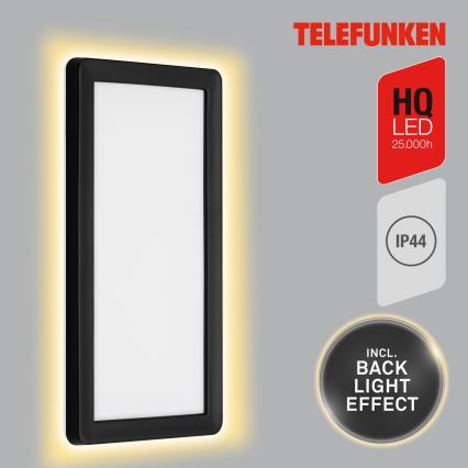 Telefunken 313605TF - LED Outdoor wall light LED/16W/230V IP44 black