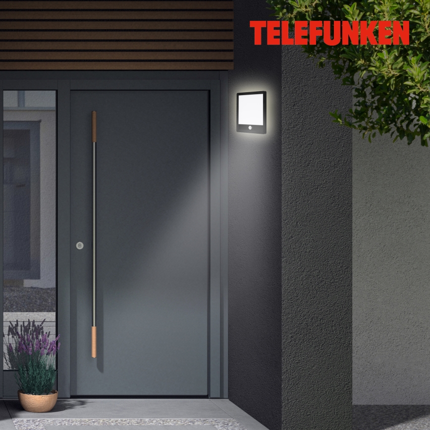 Telefunken 313805TF - LED Outdoor wall light with a sensor LED/15W/230V IP44