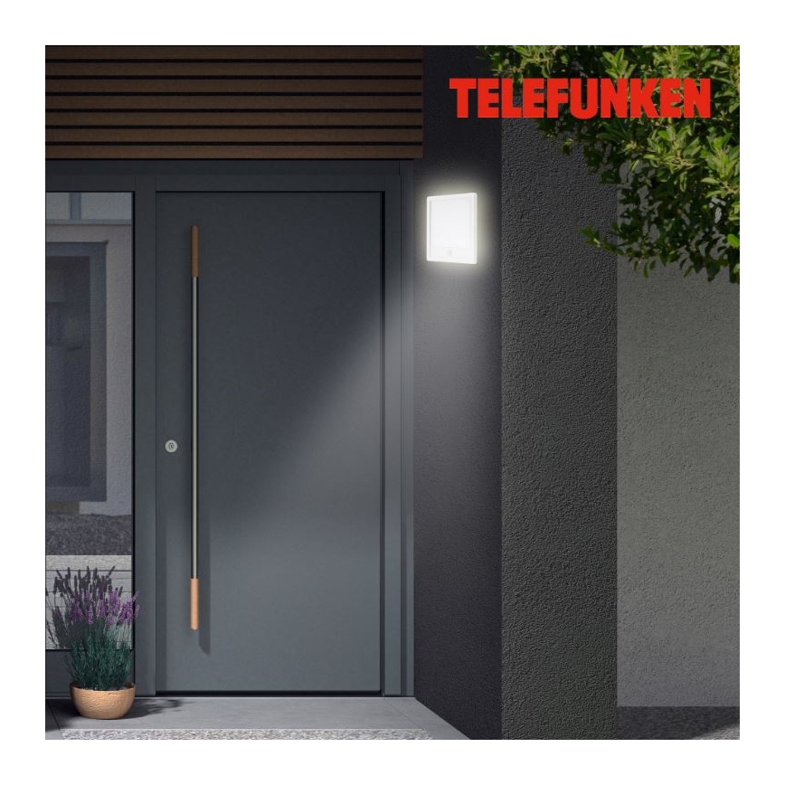 Telefunken 313806TF - LED Outdoor wall light with a sensor LED/15W/230V IP44