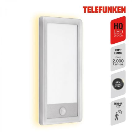 Telefunken 313904TF - LED Outdoor wall light with a sensor LED/16W/230V IP44