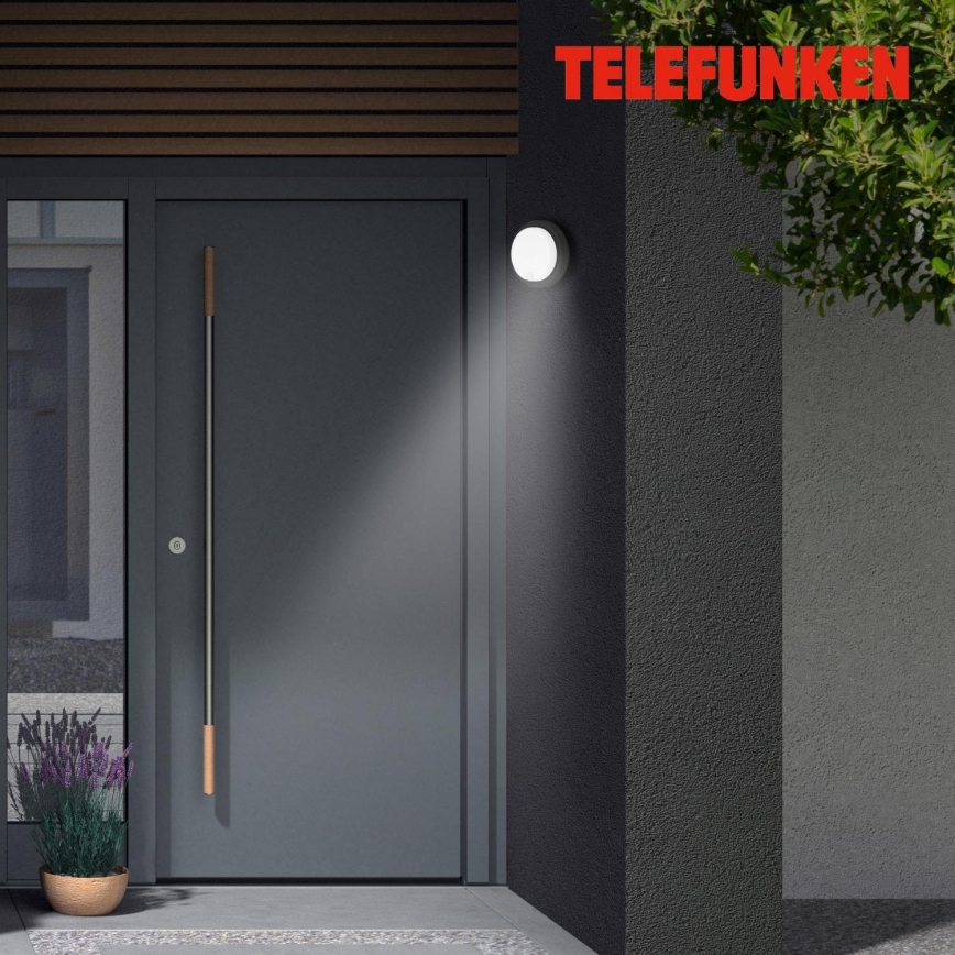 Telefunken 315305TF - LED Outdoor wall light with a sensor LED/12W/230V IP44 black