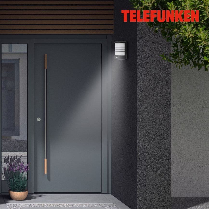 Telefunken 315505TF - LED Outdoor wall light with a sensor LED/12W/230V IP44 black