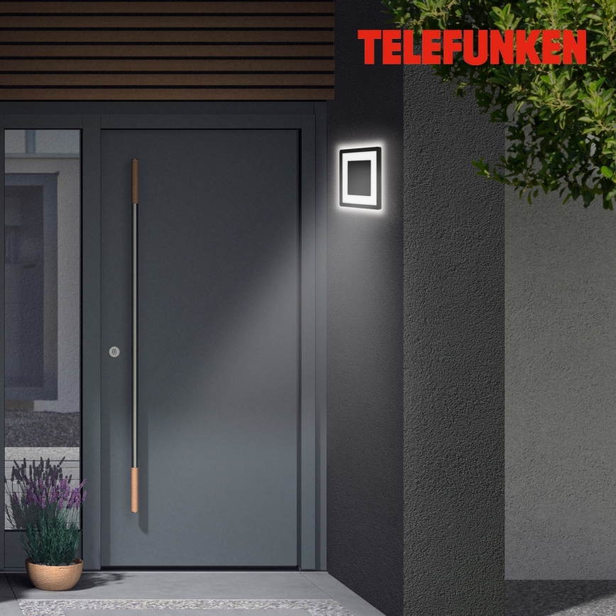 Telefunken 315905TF - LED Outdoor Wall Light LED/15W/230V IP44 4000K black