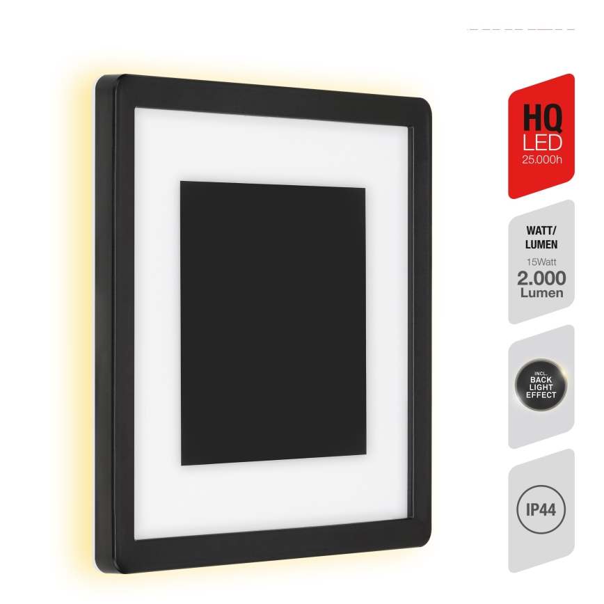 Telefunken 315905TF - LED Outdoor Wall Light LED/15W/230V IP44 4000K black