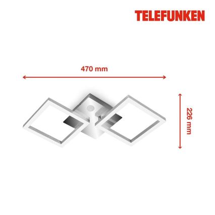 Telefunken 318508TF - LED Ceiling light with sensor FRAME LED/12W/230V 3000K matte chrome