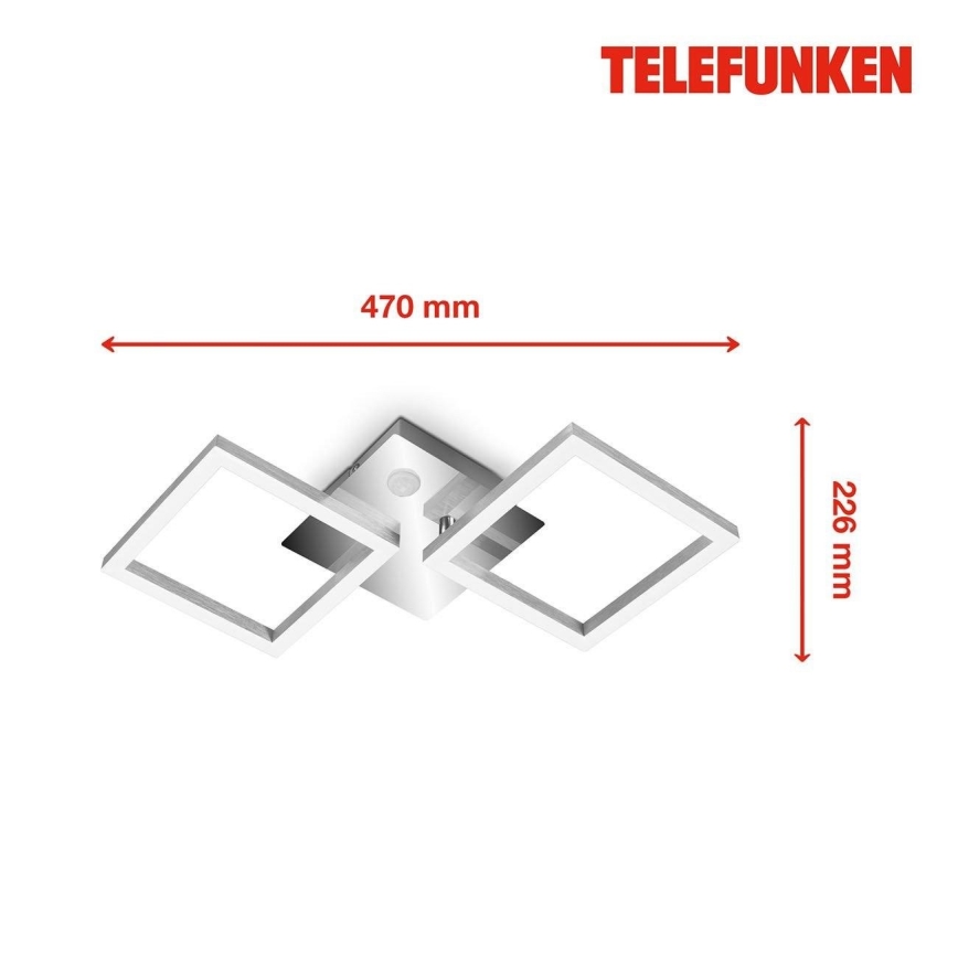 Telefunken 318508TF - LED Ceiling light with sensor FRAME LED/12W/230V 3000K matte chrome