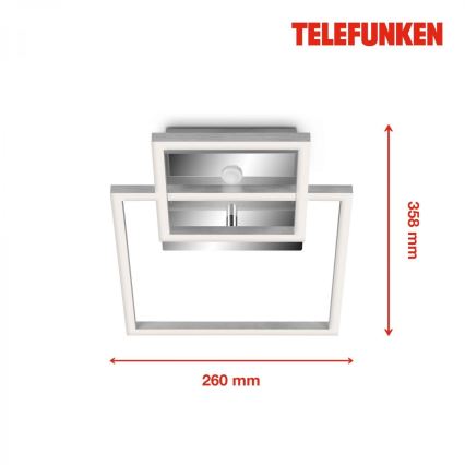 Telefunken 318608TF - LED Ceiling light with sensor FRAME LED/17W/230V 3000K matte chrome
