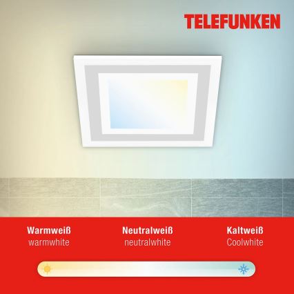 Telefunken 318706TF - RGBW Dimmable LED Panel/18W/230V 3000-6500K + Remote Control