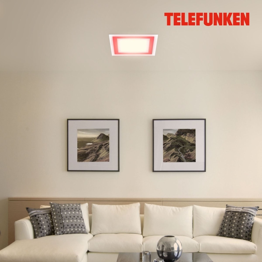 Telefunken 318806TF - LED RGBW Dimmable ceiling light LED/24W/230V 3000-6500K + remote control