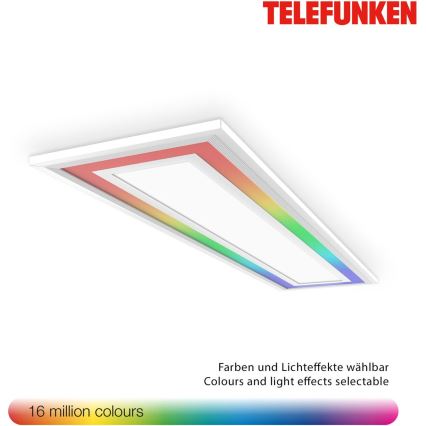 Telefunken 318906TF - LED RGBW Dimmable Ceiling Light LED/24W/230V 3000-6500K 25x100 cm + Remote Control