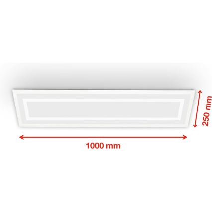 Telefunken 318906TF - LED RGBW Dimmable Ceiling Light LED/24W/230V 3000-6500K 25x100 cm + Remote Control