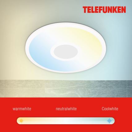 Telefunken 319306TF - LED RGBW Dimmable light LED/22W/230V 2700-6500K + remote control