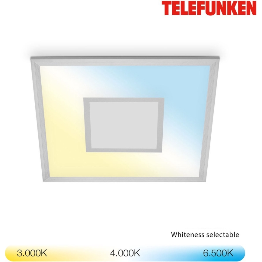 Telefunken 319704TF - LED RGB Dimmable ceiling light LED/24W/230V 3000-6500K + remote control