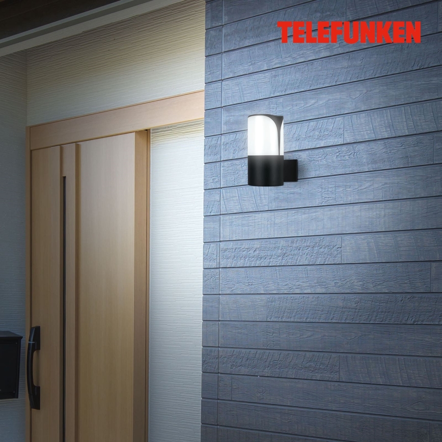 Telefunken 320305TF - Outdoor wall light 1xE27/12W/230V IP44 black