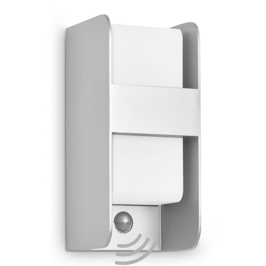 Telefunken 321104TF - Outdoor wall light with a sensor 1xE27/12W/230V IP44 white