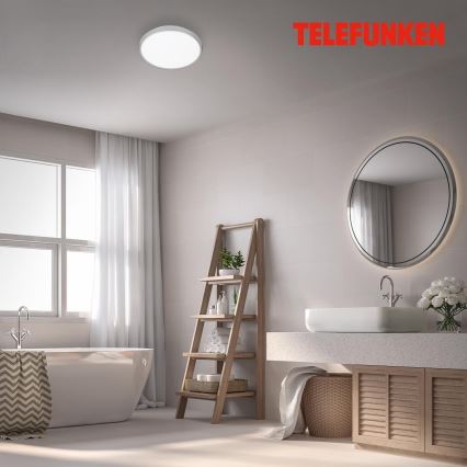 Telefunken 601604TF - LED Bathroom ceiling light with sensor LED/12W/230V IP44 d. 29 cm