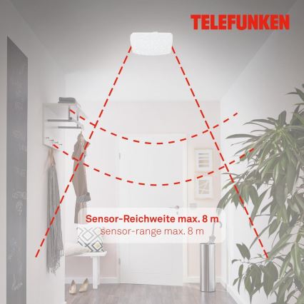 Telefunken 601906TF - LED Ceiling light with sensor LED/12W/230V 4000K