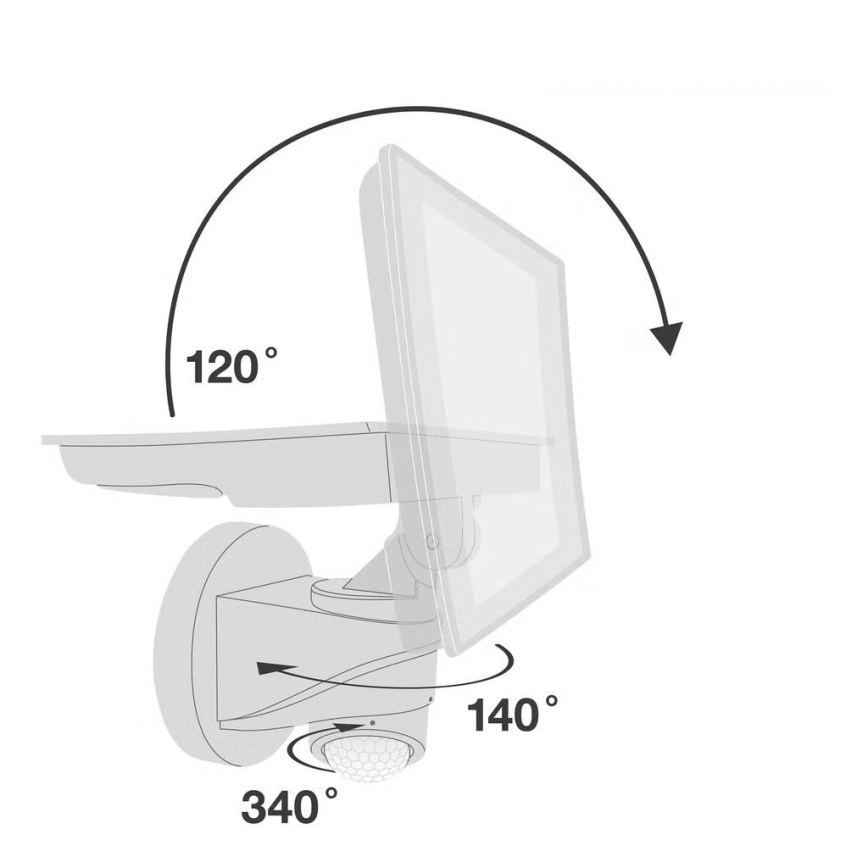 Telefunken - LED Floodlight with Motion Sensor LED/20W/230V