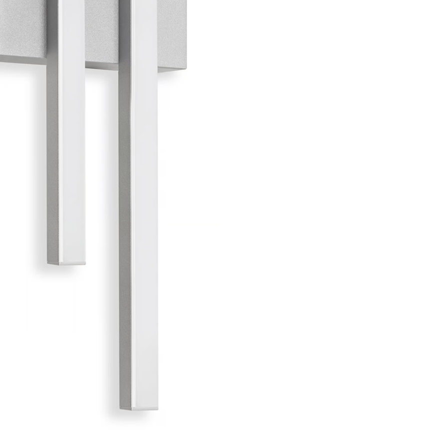 Telefunken - LED Outdoor Wall Light, 2x4W LEDs, 230V, IP44, Silver