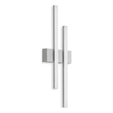 Telefunken - LED Outdoor Wall Light 2xLED/4W/230V 4000K IP44 Silver