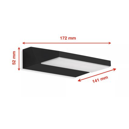Telefunken - LED Outdoor Wall Light LED/10W/230V IP44 Black