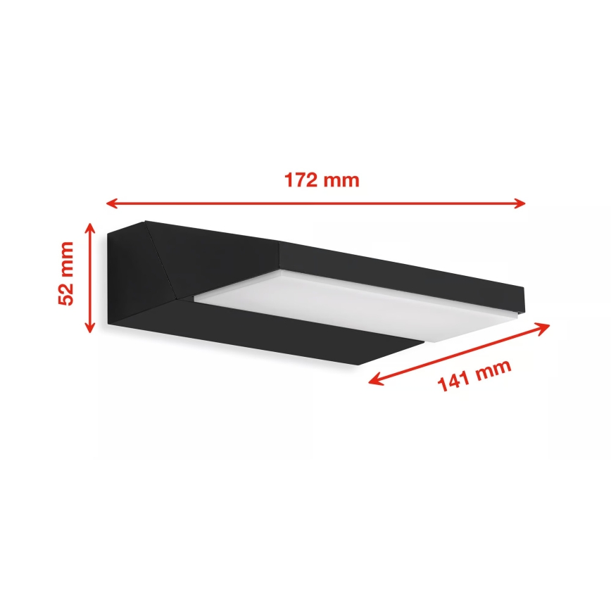 Telefunken - LED Outdoor Wall Light LED/10W/230V IP44 Black