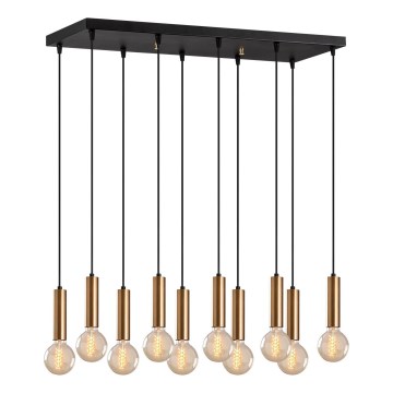 TEMPO cable-hung chandelier 10xE27/40W/230V gold