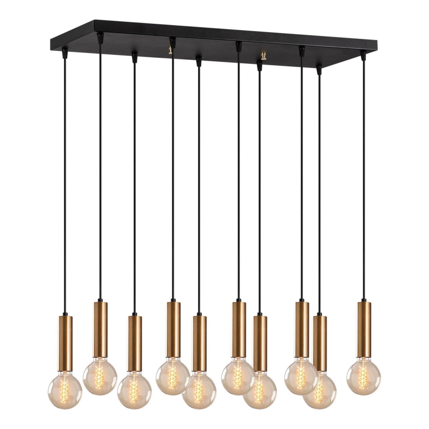 TEMPO cable-hung chandelier 10xE27/40W/230V gold