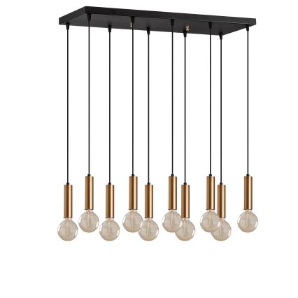 TEMPO cable-hung chandelier 10xE27/40W/230V gold