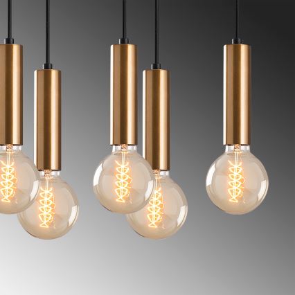 TEMPO cable-hung chandelier 10xE27/40W/230V gold
